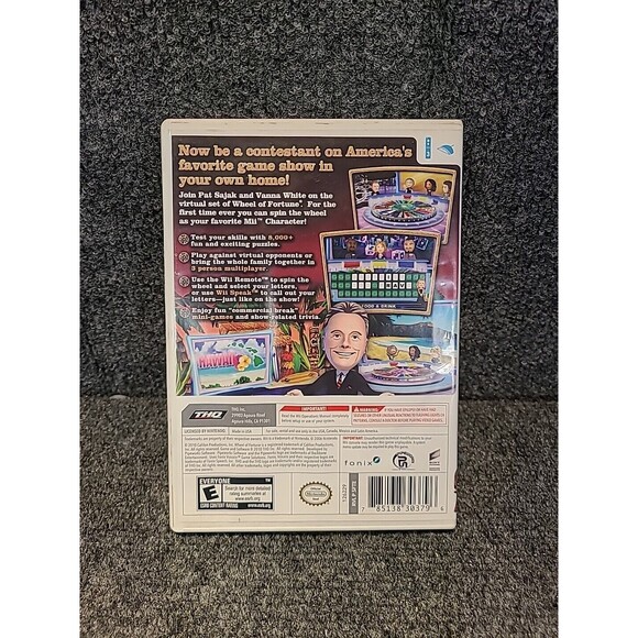 Wii Wheel of Fortune (Nintendo Wii, 2010) Complete w/ Manual CIB Tested - Picture 2 of 4